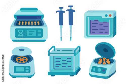 Scientific Laboratory Equipment Illustration