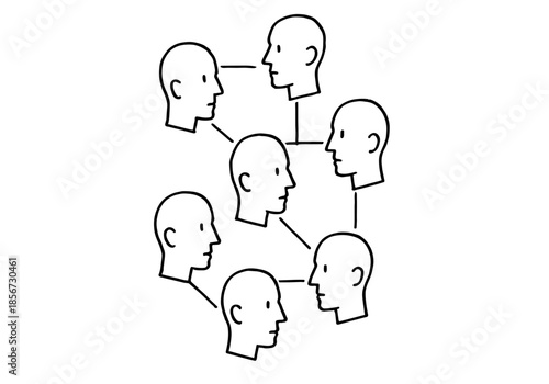 Thinking & Brainstorming hand drawn simple sketch vector illustration