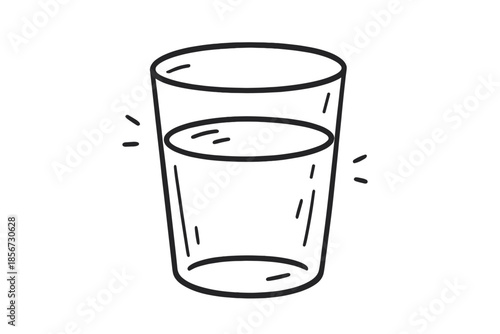 Glass of water with ripples and light flares