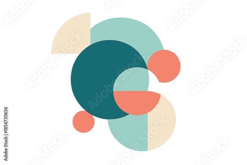 Abstract Geometric Composition with Circles and Gradients
