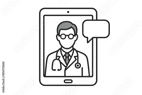Telemedicine Doctor Consultation Icon