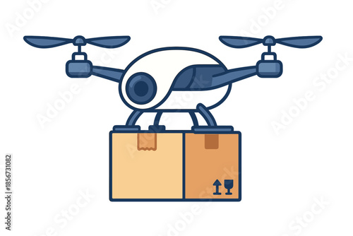 Drone delivering package