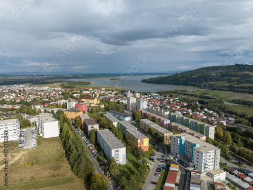 Aerial view of the town of Namestovo in Slovakia