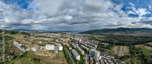 Aerial view of the town of Namestovo in Slovakia