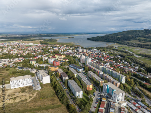 Aerial view of the town of Namestovo in Slovakia