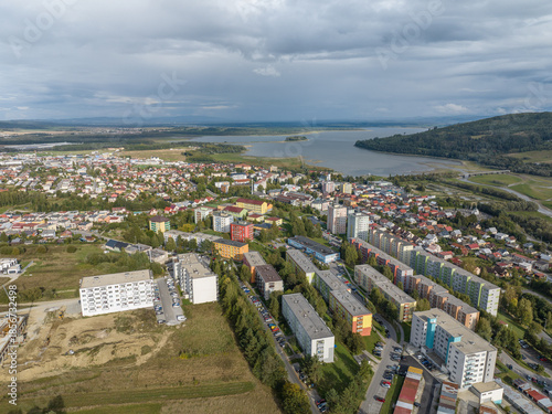 Aerial view of the town of Namestovo in Slovakia
