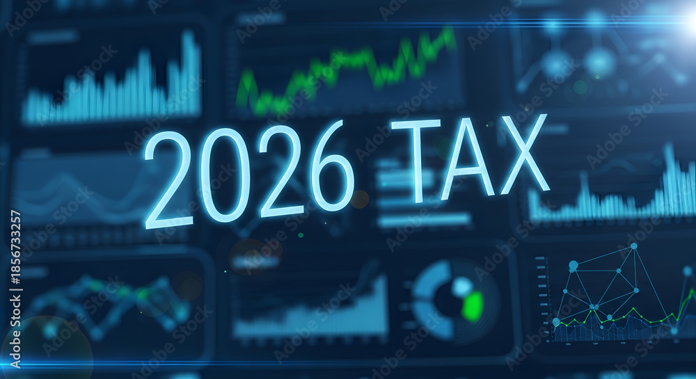 Fototapeta premium 2026 tax background currency exchange background 