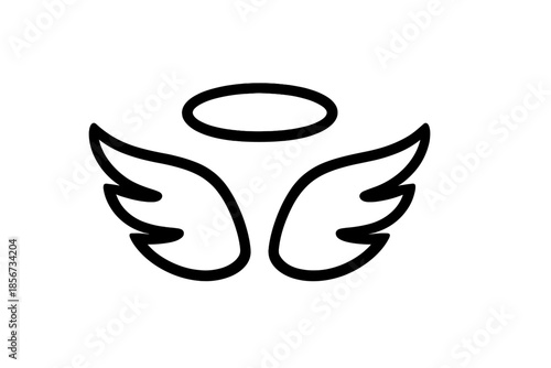 Angel Wings with Halo Icon