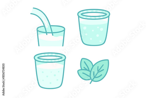 Refreshing Water and Mint Infused Drink