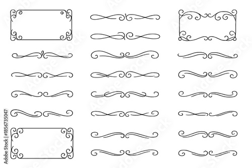 Ornate Flourish Borders and Dividers Collection