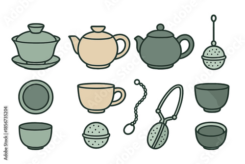 Tea Accessories Icons