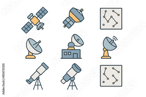 Space and Astronomy Icons Set