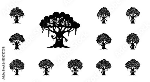 A professional businesswoman works diligently on her laptop in a modern bright office space