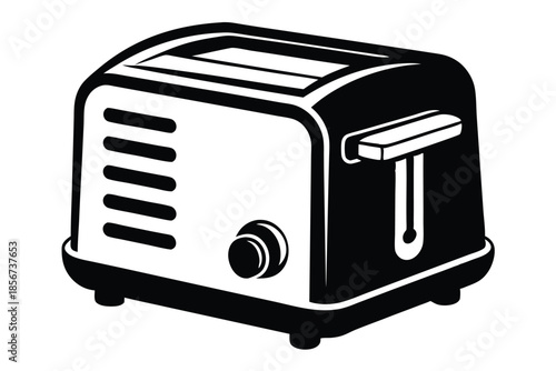 toaster silhouette line art vector illustration