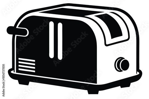 toaster silhouette line art vector illustration