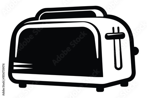 toaster silhouette line art vector illustration