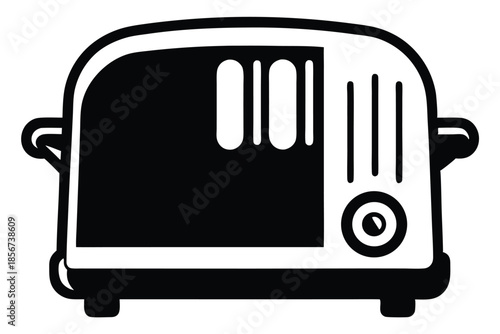 toaster silhouette line art vector illustration