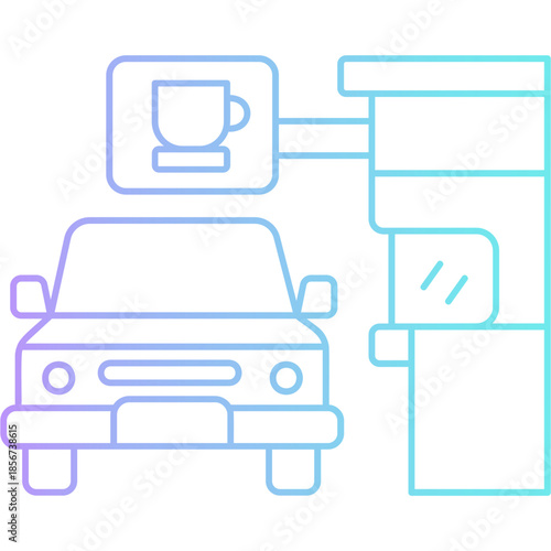 Drive Thru Coffee Icon