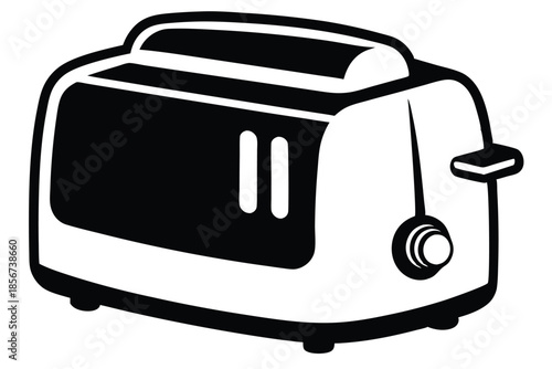 toaster silhouette line art vector illustration