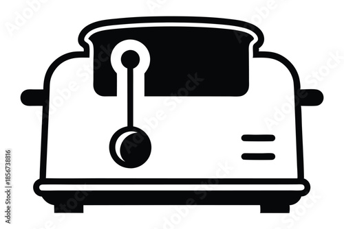 toaster silhouette line art vector illustration