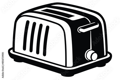 toaster silhouette line art vector illustration