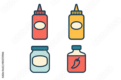 Condiment Bottle Icons