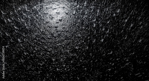 Snowflakes Falling from Dark Cloudy Sky.