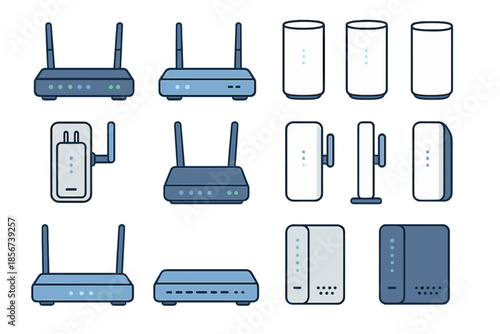 Collection of Network Devices Icons
