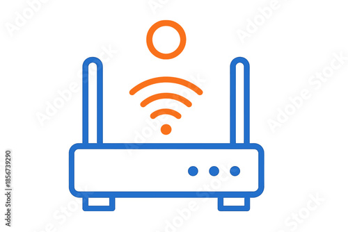 Glowing Wi-Fi Router Icon