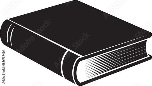 "Minimalist Black and White Vector Illustration of an Open Book | Simple Book Icon Design for Literature, Education & Reading Themes"