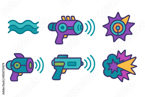 Retro Sci-Fi Icons Set