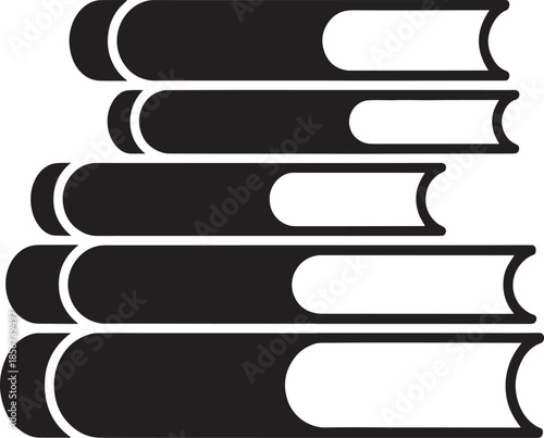 "Minimalist Black and White Vector Illustration of an Open Book | Simple Book Icon Design for Literature, Education & Reading Themes"