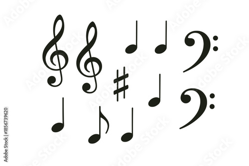Musical Notations on a Golden Gradient Background