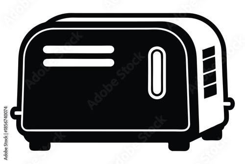 toaster silhouette line art vector illustration
