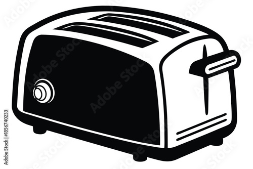 toaster silhouette line art vector illustration