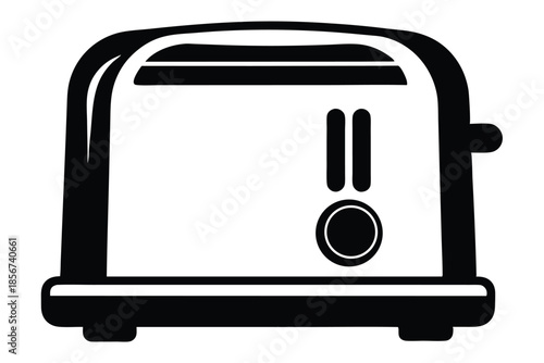 toaster silhouette line art vector illustration