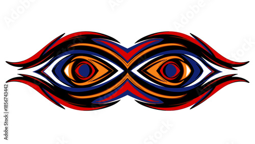 Abstract Eyes with Vibrant Colors and Patterns.