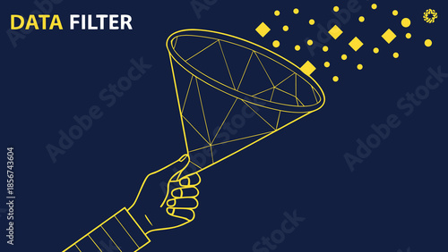 Low poly wireframe hand holding glowing digital tablet in futuristic workspace with data visualization