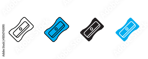 Pencil cutter icon set vector on white background. vector illustration.