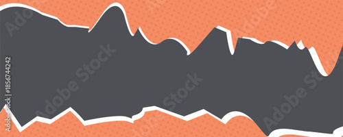 Torn paper background with space for your message. Ripped papercut effect vector illustration.