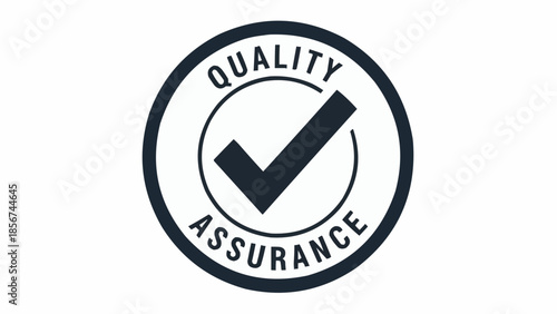 Quality Assurance Checkmark Icon, Graphic Symbol, Digital Illustration, Clean Design, Centered View, Compliance Concept