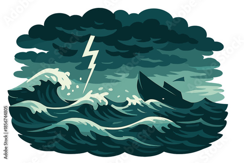 Shipwrecked in a Storm with Lightning