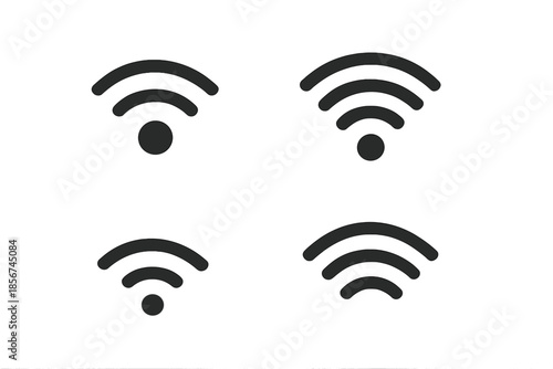 Four Wi-Fi Icons on a Gradient Background