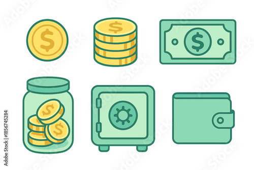 Money and Finance Icons Set