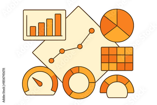 Abstract Data Visualization Icons Set