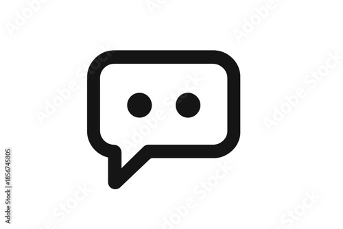 Black chat bubble icon with gradient background