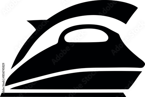 Iron silhouette vector icon isolated on a white background illustration