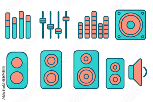 Audio Equipment Icons Set