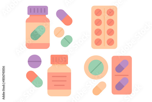 Abstract Medicine and Pills Collection