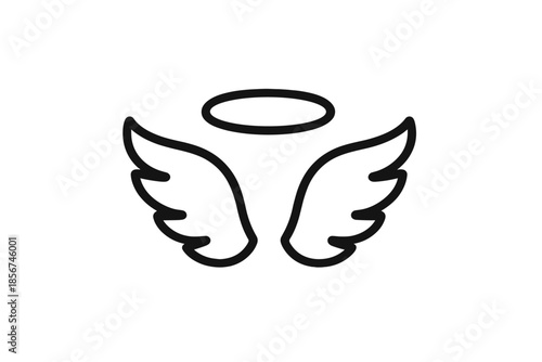 Angel Wings with Halo Icon